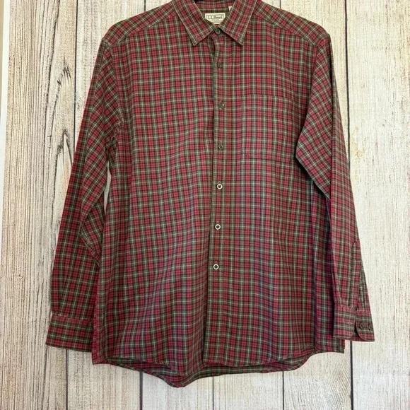 L.L Bean Mens Button down shirt size large - Picture 2 of 7